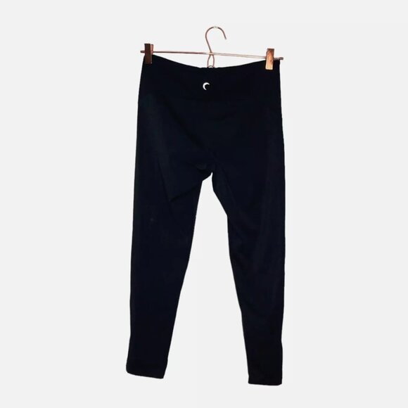 Zyia Active Medium M 6-8 Black Orange Strap Crop Deluxe High Rise 7/8 Leggings - Picture 6 of 7